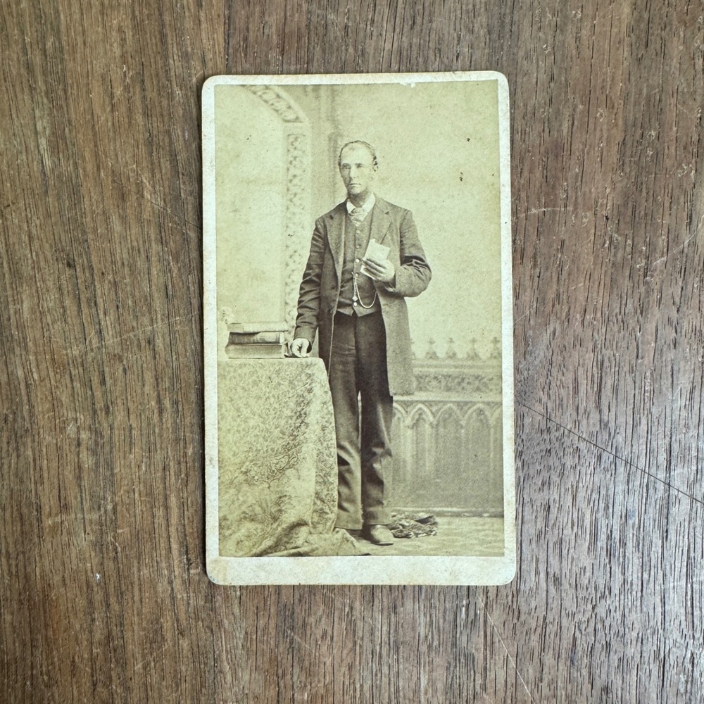 Antique Cabinet Card J.G. Brittingham Springfield IL Portrait of Man Collectible